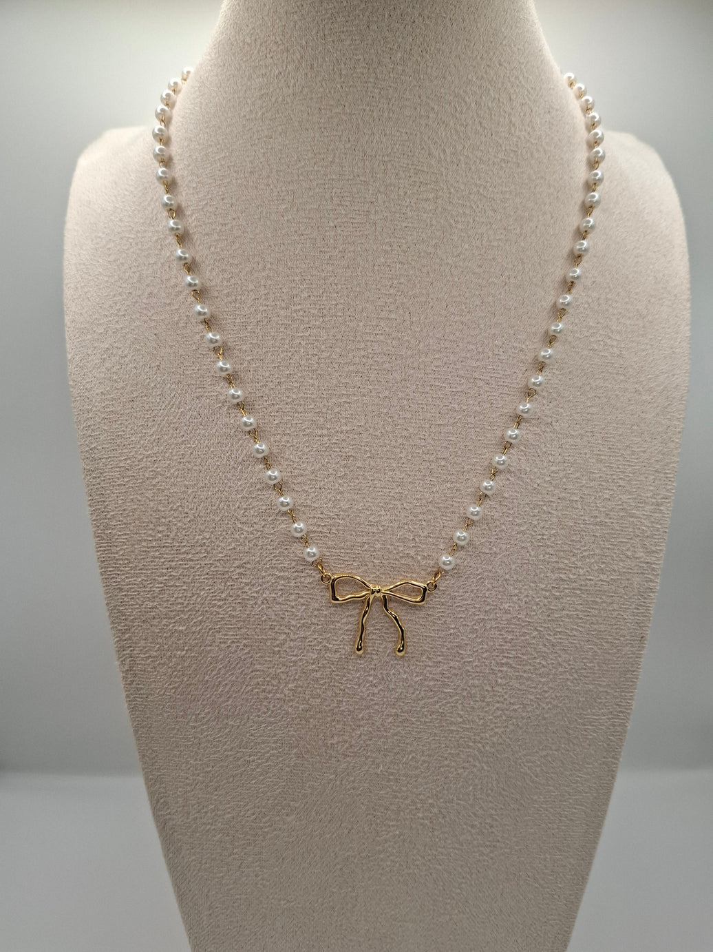Collier perle en acier inoxydable