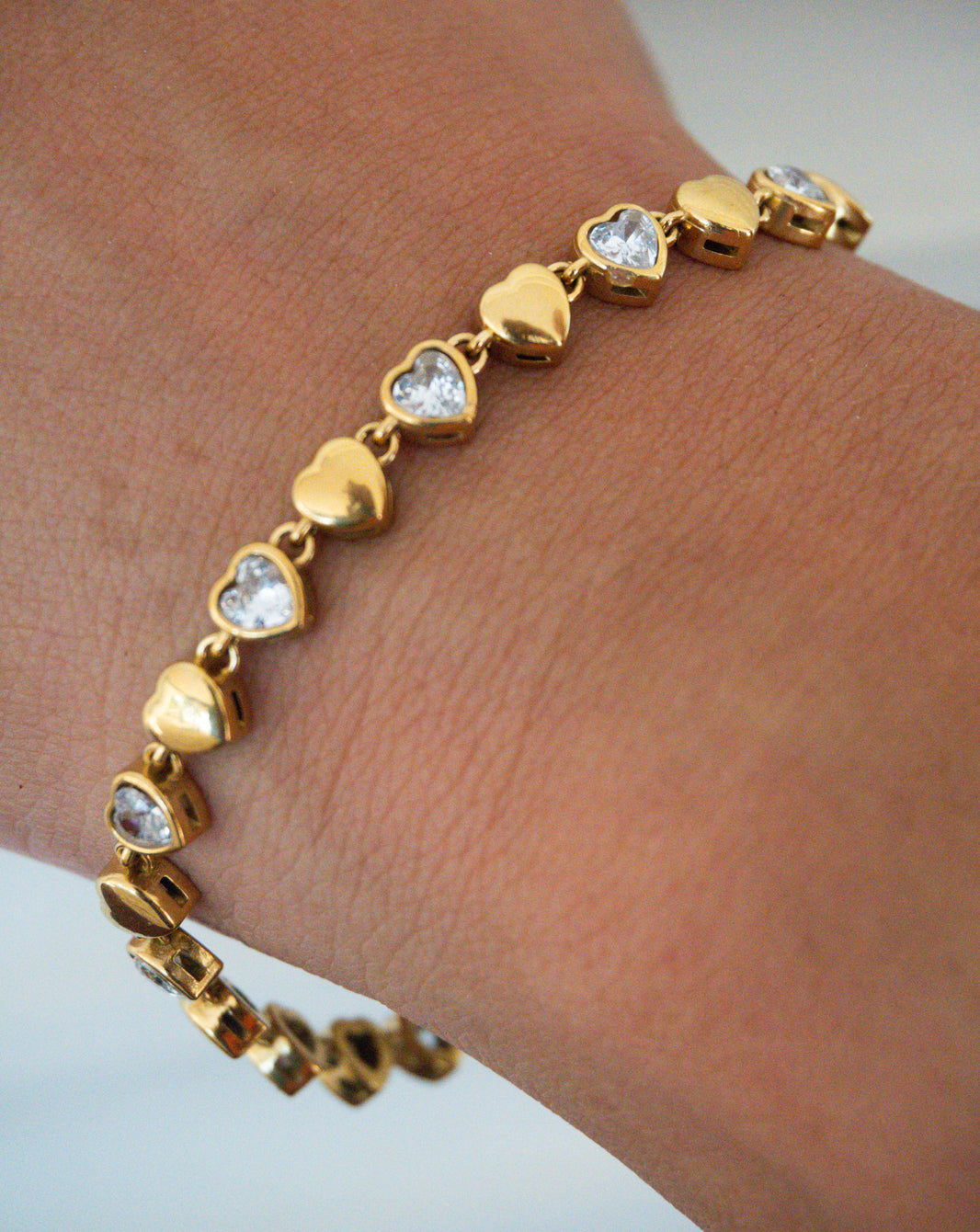 Bracelet strass en coeur Anna