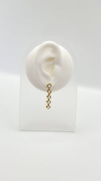 Boucles d'oreilles pendantes strass acier inoxydable femme